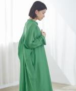 コットンシルクローン　ドルマンワンピース